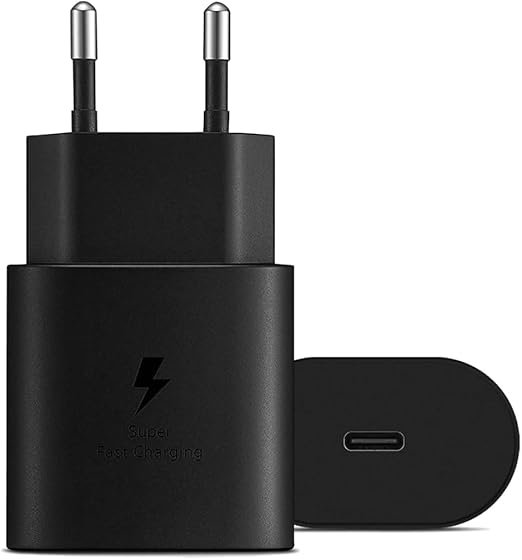 سامسونج شاحن حائط بمنفذ USB نوع C قابل للتكيف مع الطاقة 25 وات - لون أسود