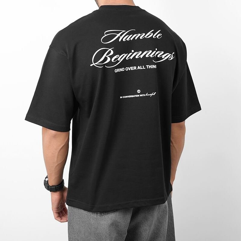 تيشرت رجالي برقبة دائرية وأكمام قصيرة، قصة عادية، مصنوع من القطن