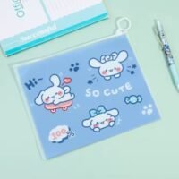 333 حقيبة أقلام شفافة أنيقة - تنظيم أغراض السفر - مقلمة شفافه بسعه كبيره - حافظة اقلام رصاص بناتي شكل عشوائي 4 قطع