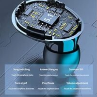 سماعات بلوتوث لاسلكية M10 ، سماعات اذن ستيريو تي دبليو اس مقاومة للماء بدرجة IPX7 مع ميكروفون مدمج، سماعات لاسلكية رياضية، اسود