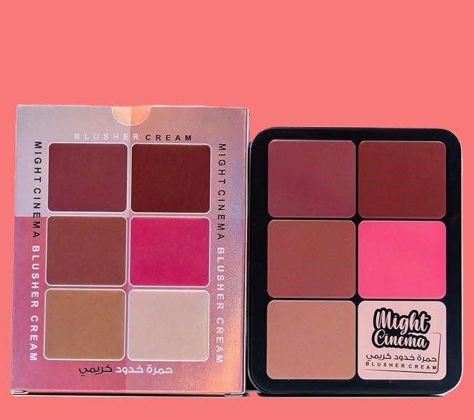 باليت بلشر وكونتور 2×1 كريمي وبودرة - 12 لون مكون من 6 ألوان بودرة خدود و6 ألوان حمرة خدود كريمي قابلة للمزج ومضادة للماء بثبات طويل الأمد على الوجه