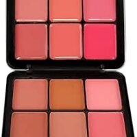 باليت بلشر وكونتور 2×1 كريمي وبودرة - 12 لون مكون من 6 ألوان بودرة خدود و6 ألوان حمرة خدود كريمي قابلة للمزج ومضادة للماء بثبات طويل الأمد على الوجه