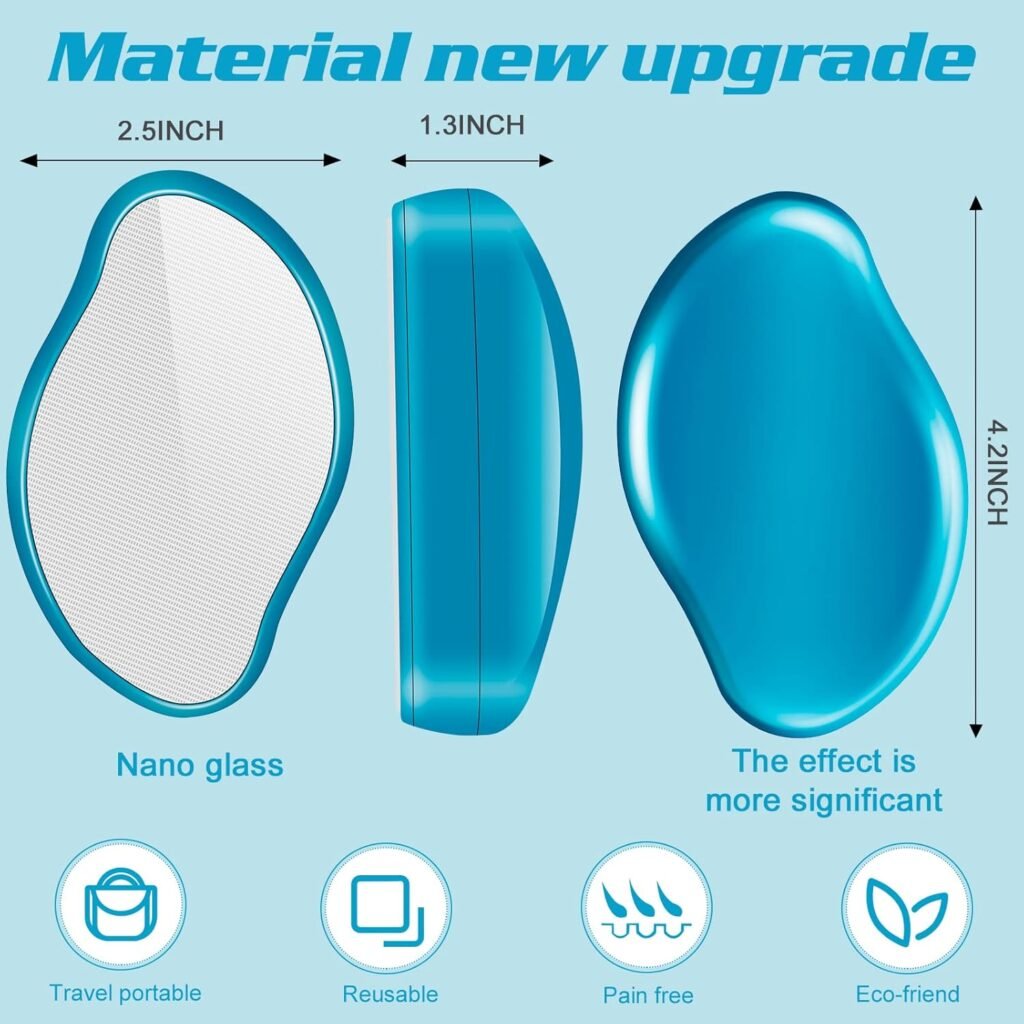 71xDQKNS4eL._AC_SL1500_ أداة إزاله شعر كريستال سحرية قابلة لإعادة الاستخدام لإزالة الشعر بدون ألم للرجال والنساء، أداة تقشير وإزالة شعر الظهر والذراع والرجل