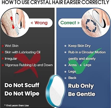 81b2cl+358L._AC_SX425_ أداة إزاله شعر كريستال سحرية قابلة لإعادة الاستخدام لإزالة الشعر بدون ألم للرجال والنساء، أداة تقشير وإزالة شعر الظهر والذراع والرجل
