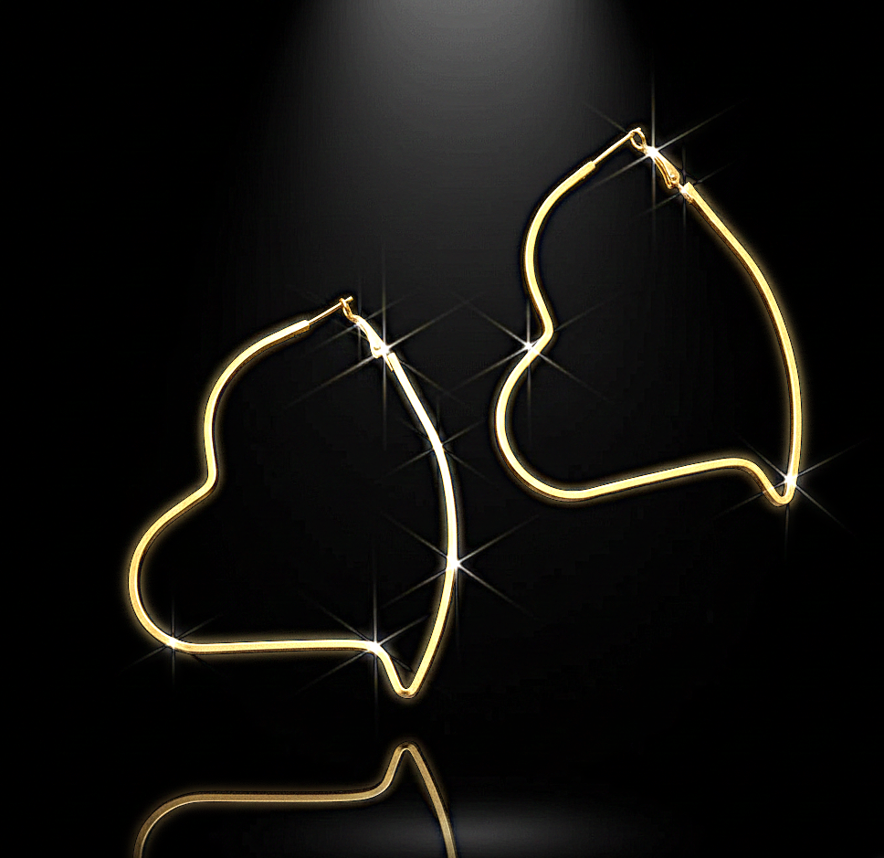 Gemini_Generated_Image_1pz9i71pz9i71pz9 حلقان حلقية ذهبية بسيطة على شكل قلب عصرية وخفيفة الوزن للاستخدام اليومي للنساء