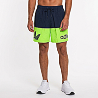 شورت سباحة سادة للرجال البالغين لونين، بطانة شبك