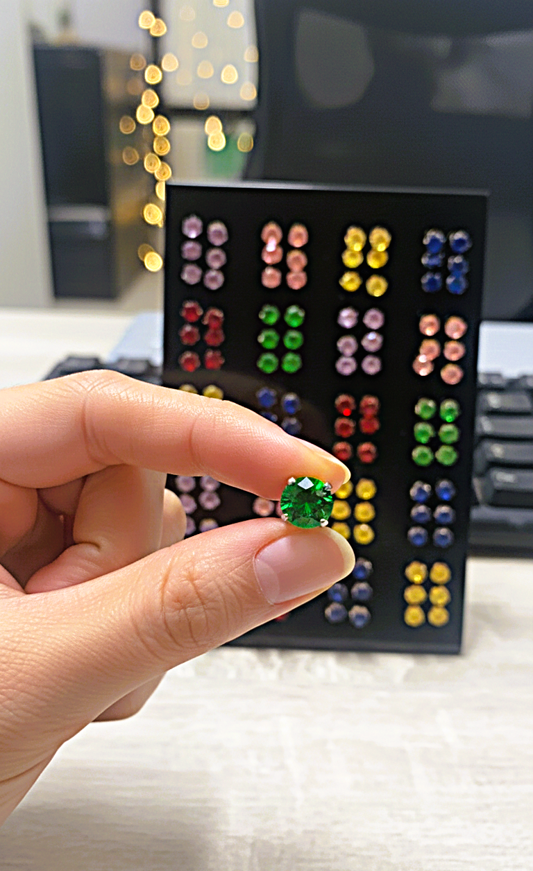 3 أقراط زركونيا على شكل كرة ألوان زاهية