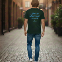 تيشرت رجالي برقبة دائرية وأكمام قصيرة، قصة عادية، مصنوع من القطن