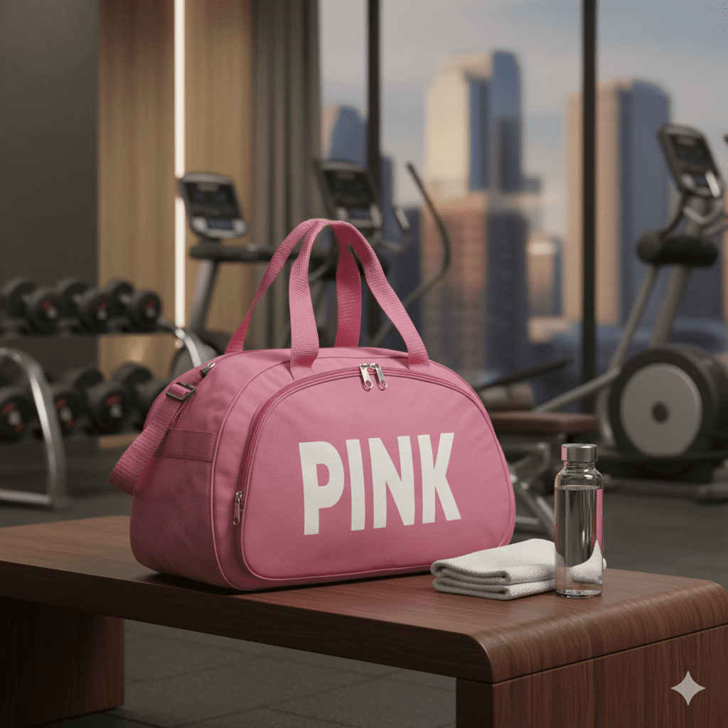Gemini_Generated_Image_5jrwqh5jrwqh5jrw شنطة رياضية لصالة الألعاب الرياضية للنساء، مقاومة للماء، سفر لعطلة نهاية الأسبوع، للسباحة، كرة السلة، الشاطئ، التدريبات. (فوشيا)، نسيج نايلون مقاوم للماء