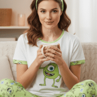 Gemini_Generated_Image_6732u26732u26732 بيجامة نسائية عصرية ومريحة بتصميم كاجوال و رسوم مبهجه.