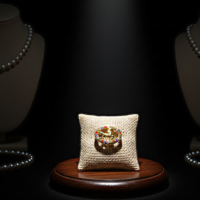 Gemini_Generated_Image_710txt710txt710t خاتم حصان ذهبي بيضاوي مرصع بأحجار ملونة مقاس 6