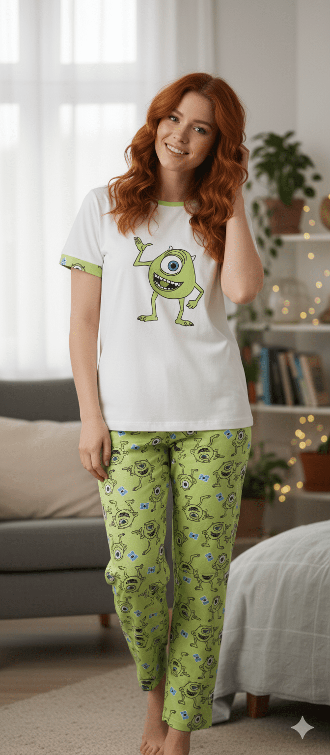 Gemini_Generated_Image_7iv2r17iv2r17iv2 بيجامة نسائية عصرية ومريحة بتصميم كاجوال و رسوم مبهجه.