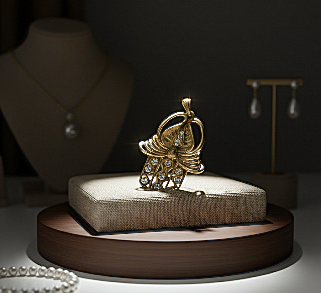 دلاية مميزة تتزين بأحجار كريستالية براقة تضفي عليها لمسة من التألق والفخامة.