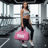 Gemini_Generated_Image_9864zc9864zc9864 شنطة رياضية لصالة الألعاب الرياضية للنساء، مقاومة للماء، سفر لعطلة نهاية الأسبوع، للسباحة، كرة السلة، الشاطئ، التدريبات. (فوشيا)، نسيج نايلون مقاوم للماء