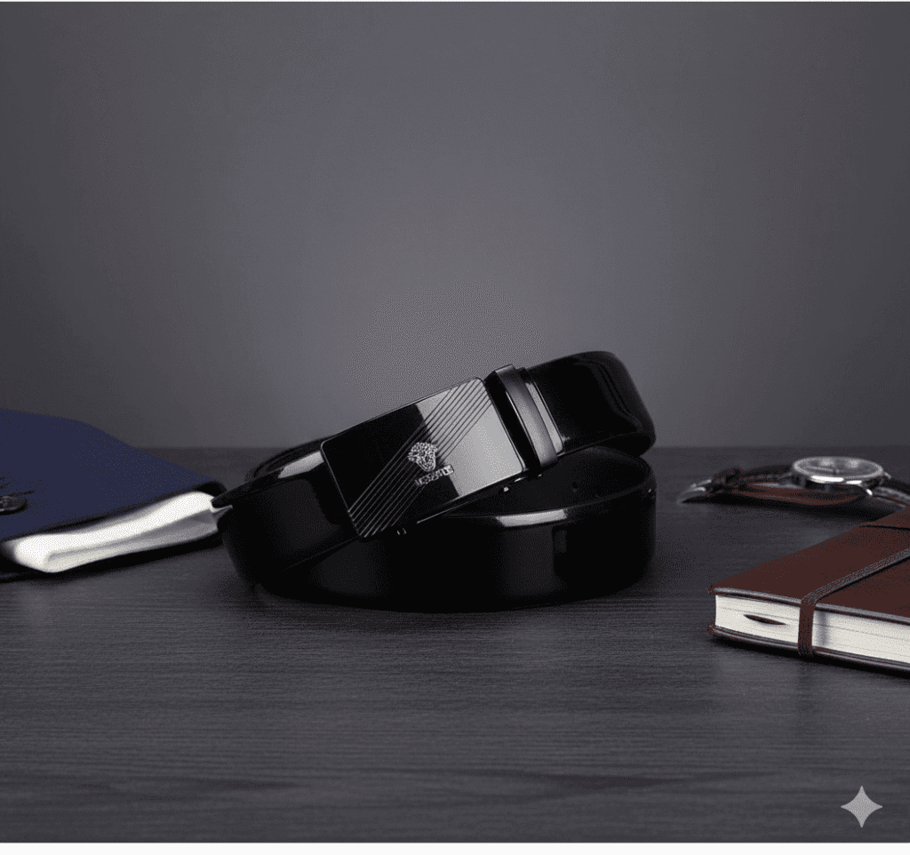 حزام كلاسيك أنيق منسوج بتصميم طويل