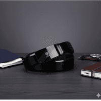 حزام كلاسيك أنيق منسوج بتصميم طويل