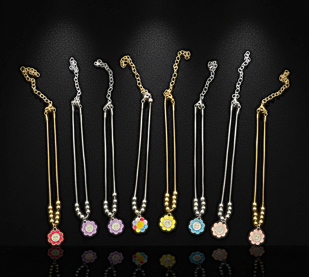 2خلخال الوردة الملونة... أناقة صيفية لا تقاوم