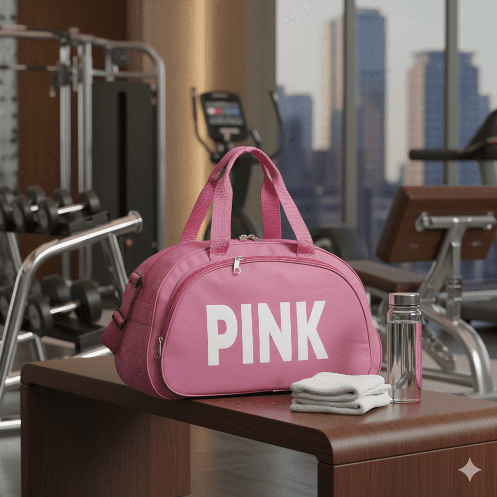 Gemini_Generated_Image_blz623blz623blz6 (1) شنطة رياضية لصالة الألعاب الرياضية للنساء، مقاومة للماء، سفر لعطلة نهاية الأسبوع، للسباحة، كرة السلة، الشاطئ، التدريبات. (فوشيا)، نسيج نايلون مقاوم للماء