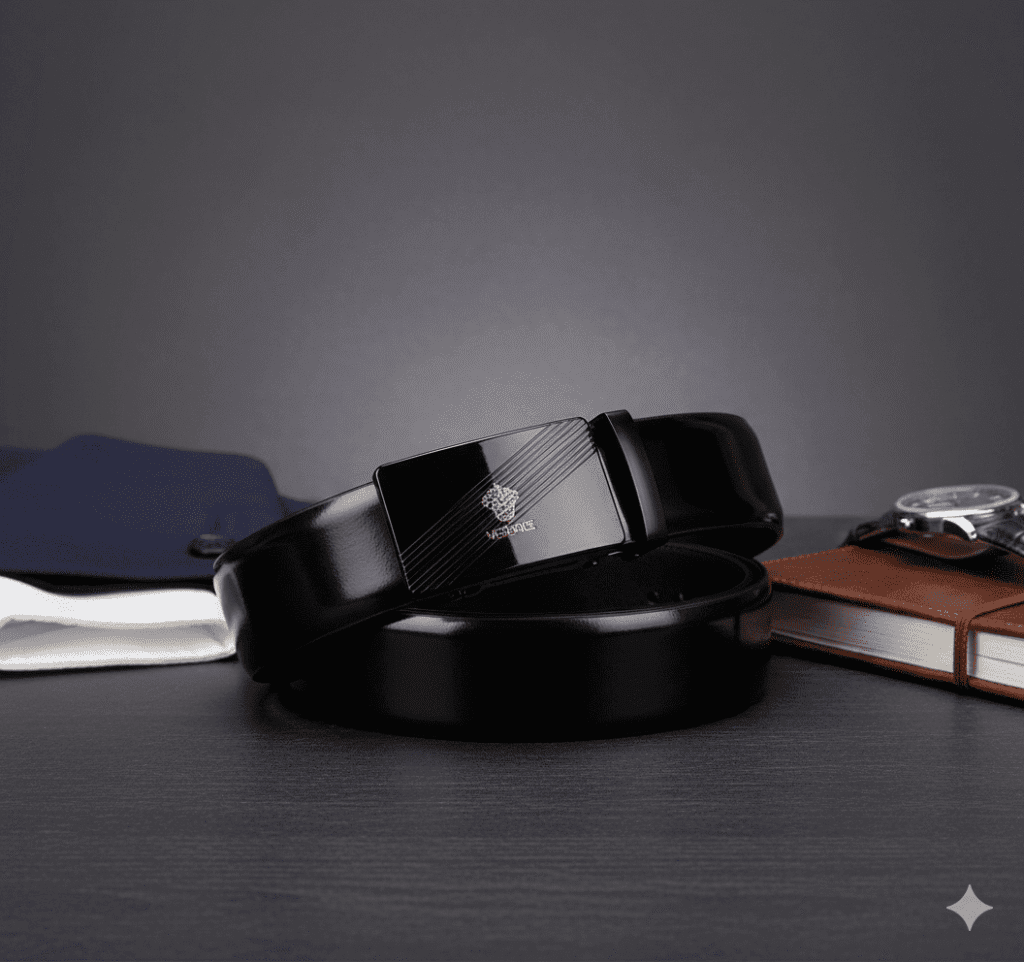 حزام كلاسيك أنيق منسوج بتصميم طويل