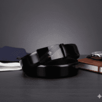 حزام كلاسيك أنيق منسوج بتصميم طويل