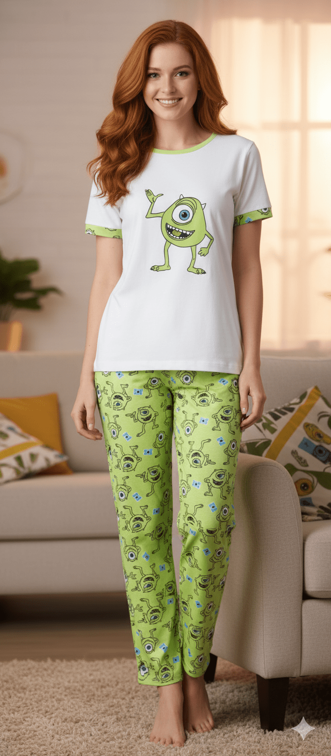 Gemini_Generated_Image_evobwqevobwqevob بيجامة نسائية عصرية ومريحة بتصميم كاجوال و رسوم مبهجه.