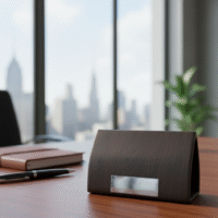 حافظة بطاقات أنيقة وعملية، مصممة لحفظ وتنظيم بطاقات العمل أو بطاقات الائتمان
