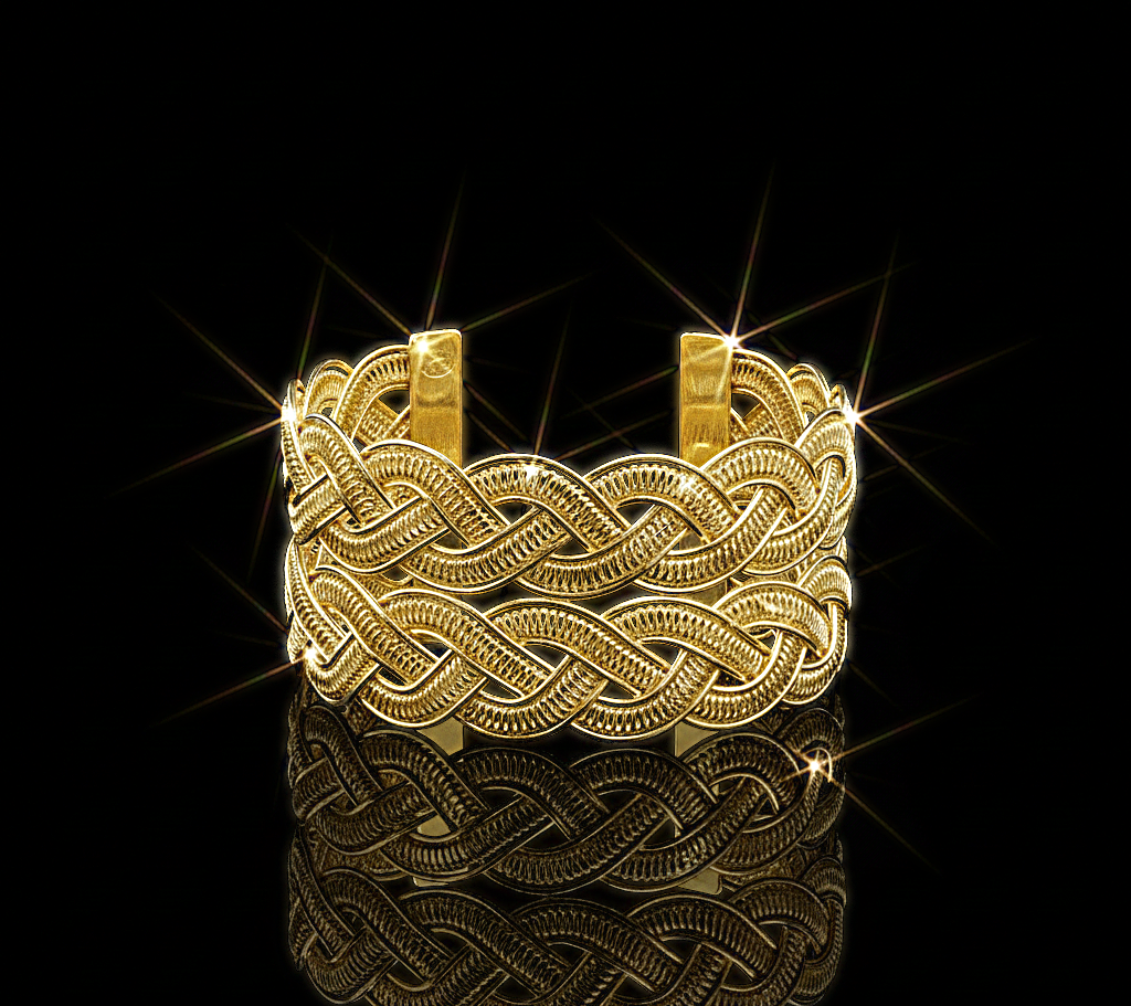 Gemini_Generated_Image_g4c8ubg4c8ubg4c8 سوار بتصميم عريض ومفتوح يجمع بين الفخامة والعصرية.