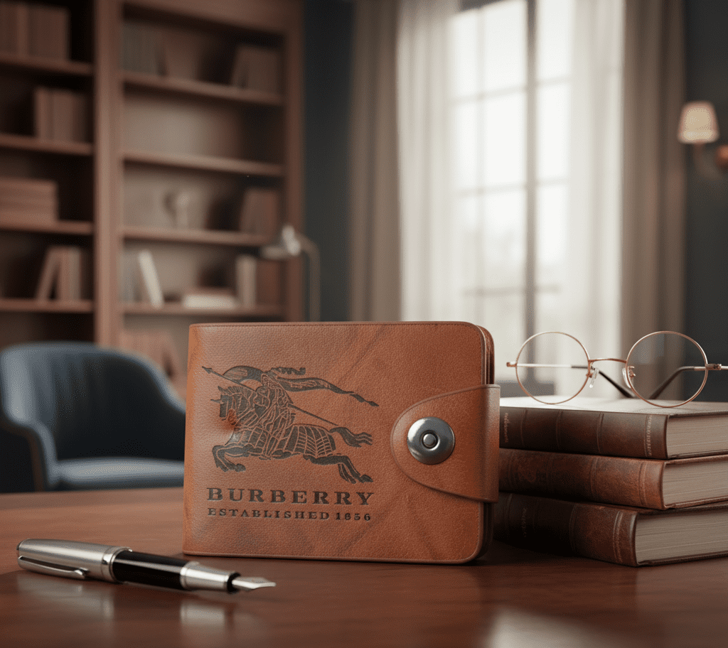 Gemini_Generated_Image_h4qx7ch4qx7ch4qx محفظه جلد رجالي وحامل بطاقات شبابي محفظة فاخرة قابله للطي تصميم عصري رجاليه متعدده الاستخدام كلاسيكية ثنائية الطي مع مشبك معدني مغناطيسي هافان 2 .