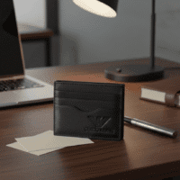 محفظة قصيرة من الجلد الناعم للرجال لحمل بطاقات الائتمان، محفظة بـ 6 فتحات للبطاقات، محفظة بسيطة