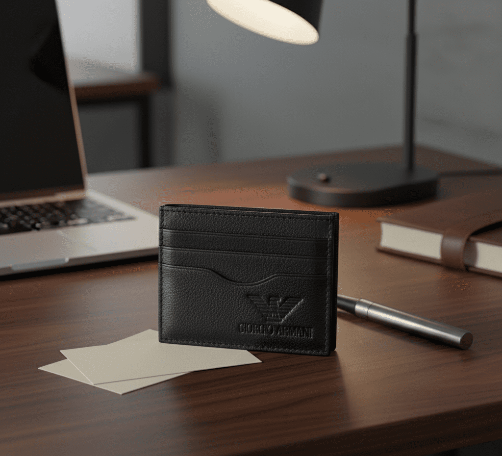 محفظة قصيرة من الجلد الناعم للرجال لحمل بطاقات الائتمان، محفظة بـ 6 فتحات للبطاقات، محفظة بسيطة