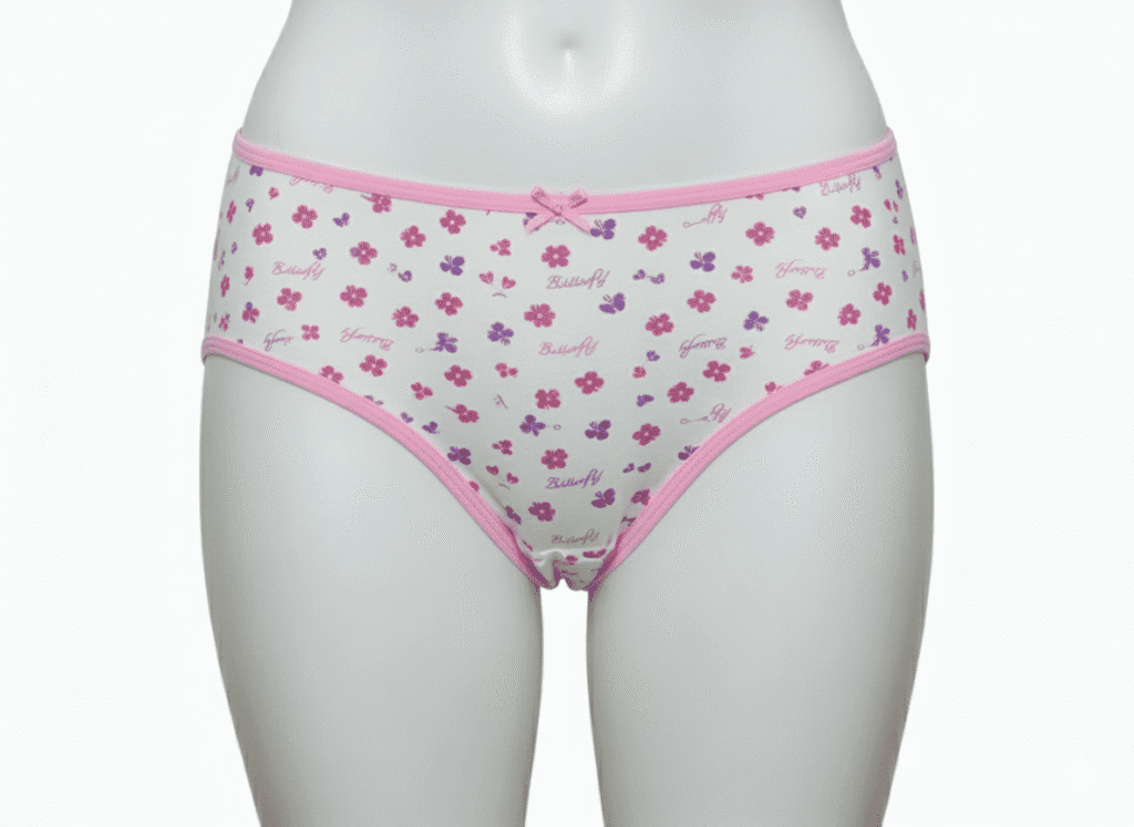 Gemini_Generated_Image_k1f06kk1f06kk1f0 عرض 3 بانتي حريمي 100% قطن مصمم للراحة والأناقة اليومية، ويتميز بنقشته الناعمة والمبهجة.