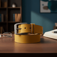 Gemini_Generated_Image_li5rigli5rigli5r حزام جلد طبيعي ناعم عالي الجودة للرجال - كاجوال و كلاسيك - لون جملي