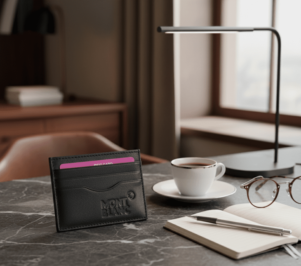 محفظة قصيرة من الجلد الناعم للرجال لحمل بطاقات الائتمان، محفظة بـ 6 فتحات للبطاقات، محفظة بسيطة