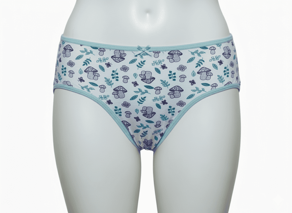 Gemini_Generated_Image_qkb3wkqkb3wkqkb3 عرض 3 بانتي حريمي 100% قطن مصمم للراحة والأناقة اليومية، ويتميز بنقشته الناعمة والمبهجة.