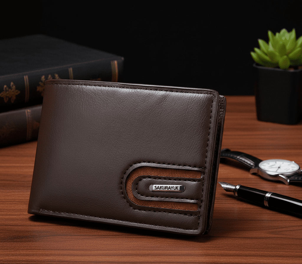 محفظة رجالية فاخرة  - تصميم أنيق ورفيع - مثالية للرجل العصري (Brown)