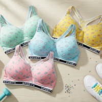 4 حمالة صدر سوفت رياضية حريمي ناعمة بدون سلك من سوبك للنساء قطن خالٍ من الأسلاك