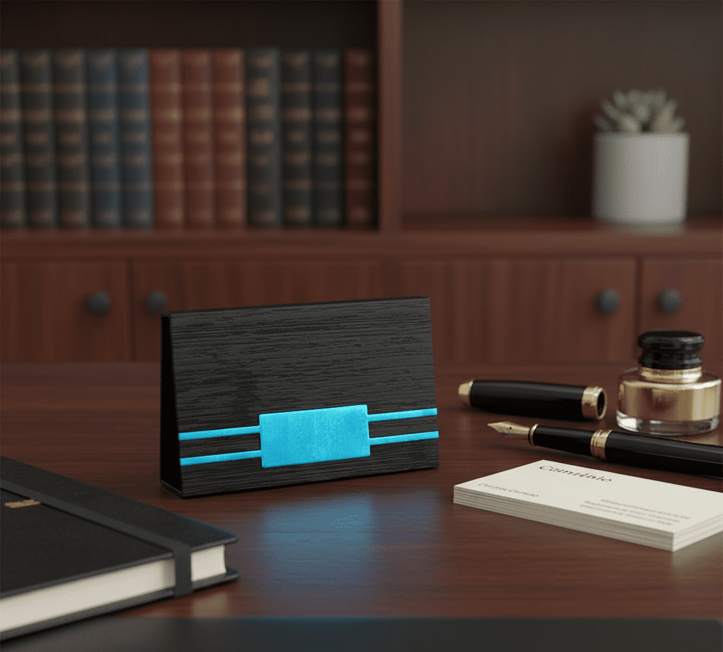 حافظة بطاقات أنيقة وعملية، مصممة لحفظ وتنظيم بطاقات العمل أو بطاقات الائتمان.