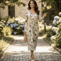 Gemini_Generated_Image_uc8ogxuc8ogxuc8o فستان طويل وفضفاض جداً، تتميز بتصميم فريد يجمع بين الأناقة والراحة، مع نقوش تجريدية مميزة.