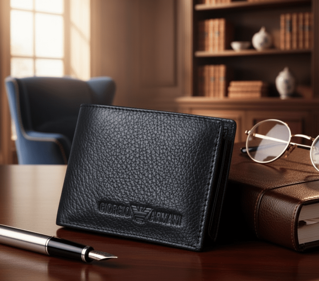 Gemini_Generated_Image_vc3ipwvc3ipwvc3i محفظة جلد طبيعي فاخر جميل طري بنسبة 100% باللون الاسود