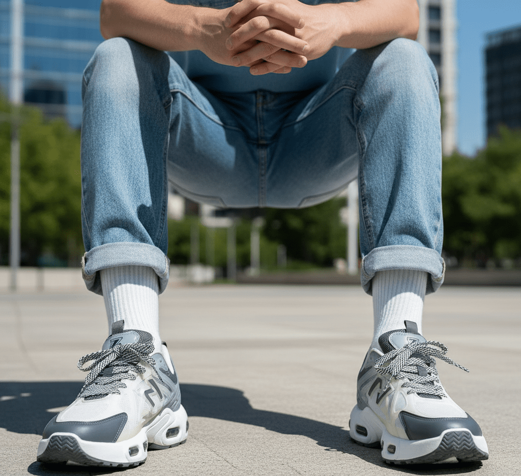 Gemini_Generated_Image_vjlozjvjlozjvjlo حذاء رياضي كاجوال للتمارين الرياضية للرجال للجري والمشي لمسافات طويلة