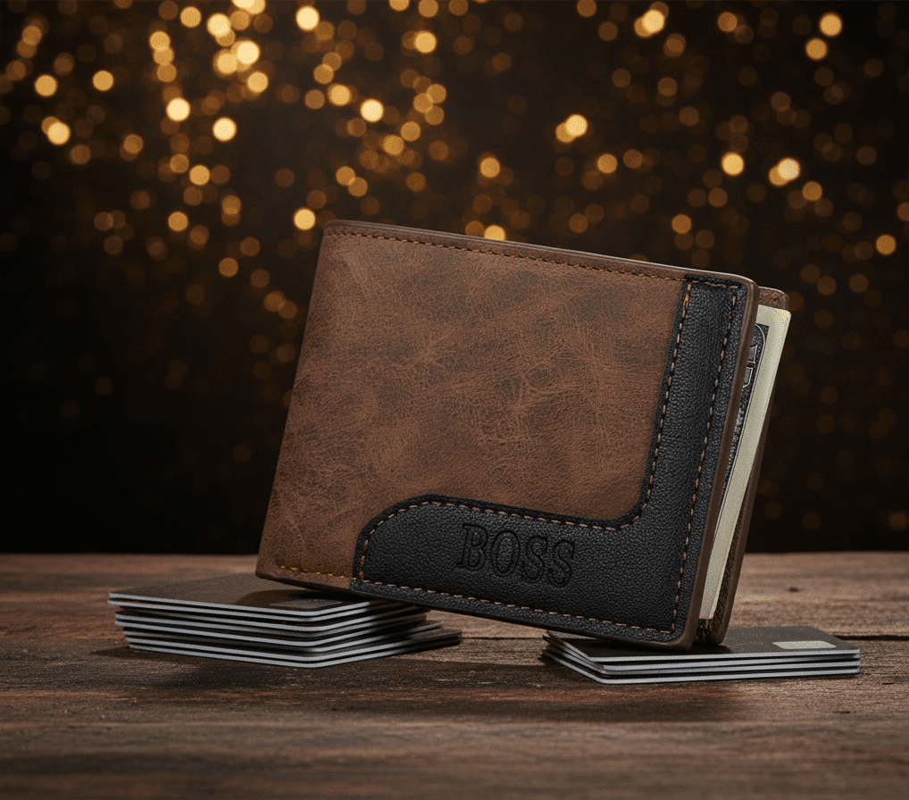 محفظة جلدية فاخرة تصميم أنيق وعصري للرجال