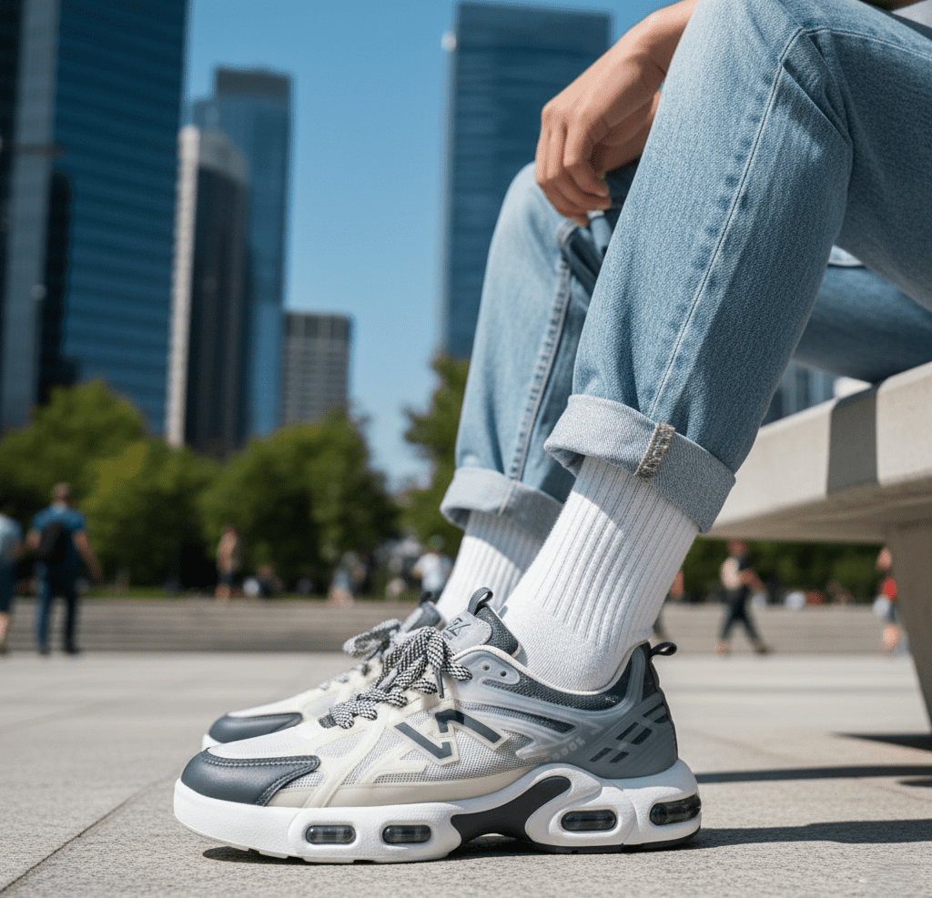 Gemini_Generated_Image_w5mllcw5mllcw5ml حذاء رياضي كاجوال للتمارين الرياضية للرجال للجري والمشي لمسافات طويلة