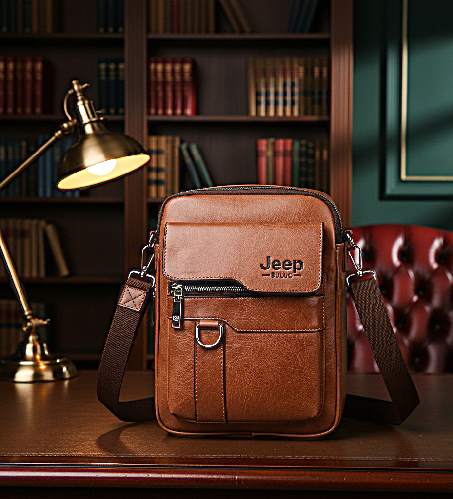 شنطة كتف للرجال - لون بيج  أو لون بني