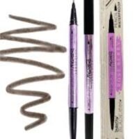 قلم تحديد الحواجب 2 في 1 من روز بيري - قلم حواجب مقاوم للماء، قلم تحديد حواجب لرسم وملء الحواجب، لون بني غامق