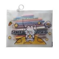 تنزيل (5) حقيبة أقلام شفافة أنيقة - تنظيم أغراض السفر - مقلمة شفافه بسعه كبيره - حافظة اقلام رصاص بناتي شكل عشوائي 4 قطع