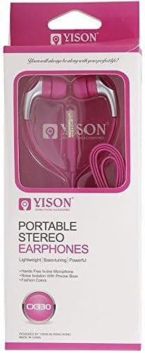 41c1UC7AL4L._AC_ سماعات أذن سلكية ستيريو مزودة بميكروفون - وردي