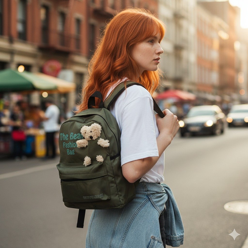 شنطة الظهر "The Bear Fashion Bag" 🐻 الأنيقة والعملية لإطلالة عصرية ومميزة