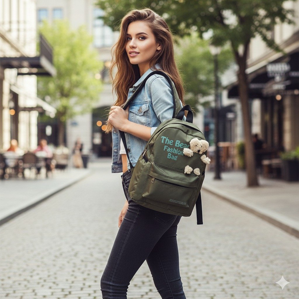 شنطة الظهر "The Bear Fashion Bag" 🐻 الأنيقة والعملية لإطلالة عصرية ومميزة