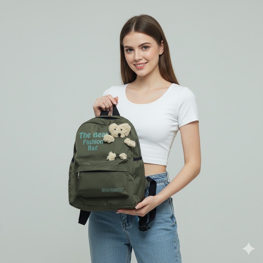 شنطة الظهر "The Bear Fashion Bag" 🐻 الأنيقة والعملية لإطلالة عصرية ومميزة