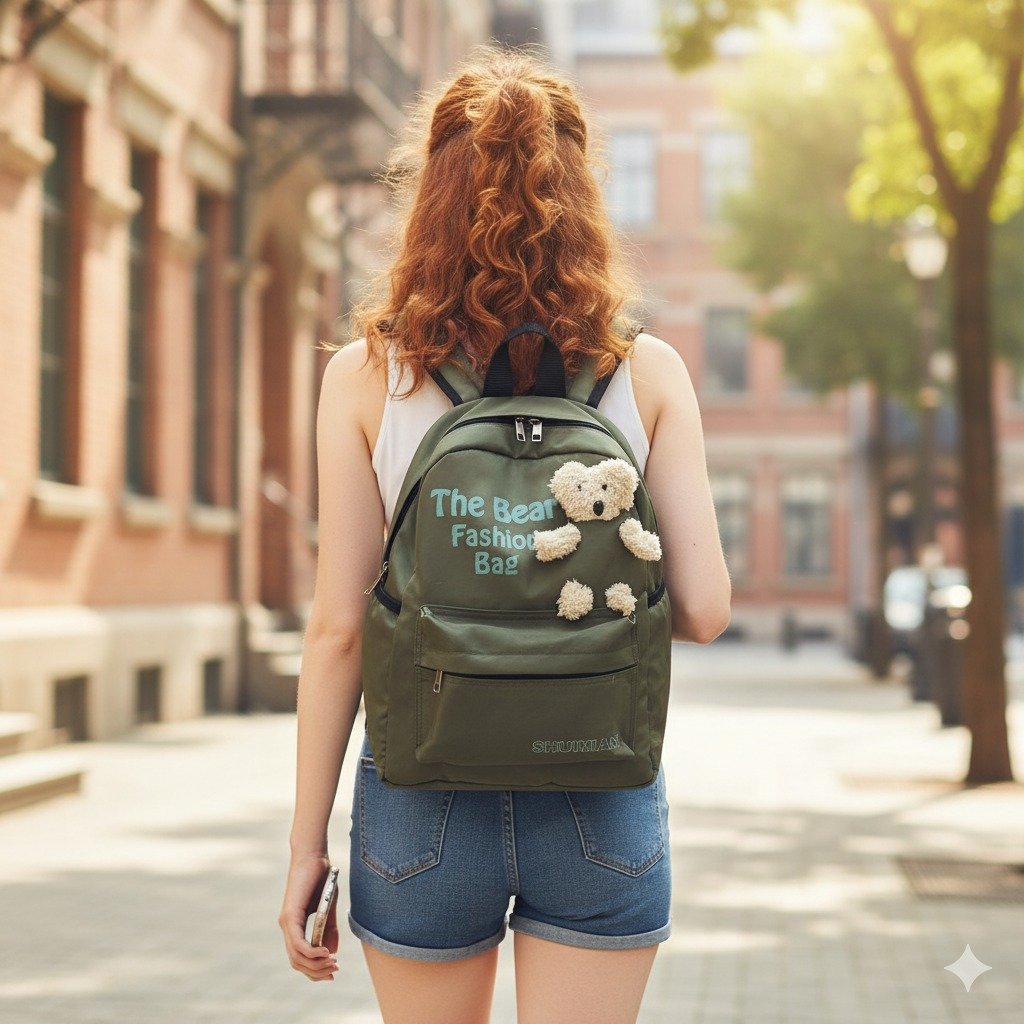 شنطة الظهر "The Bear Fashion Bag" 🐻 الأنيقة والعملية لإطلالة عصرية ومميزة